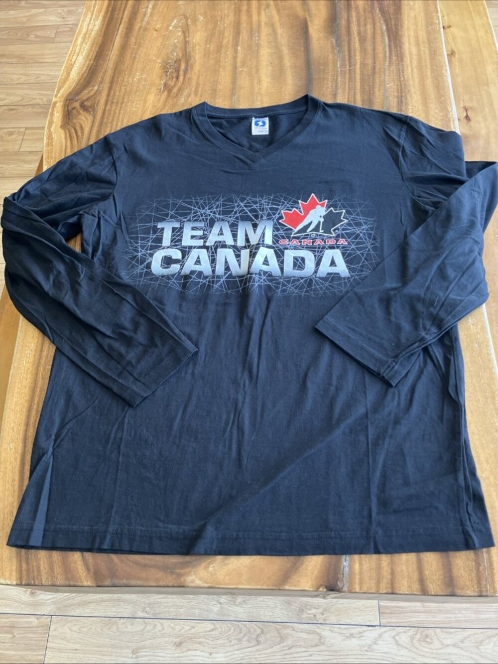 Vintage SOGO Team Canada Hockey Long Sleeve Jersey Shirt - Size M 100% Cotton